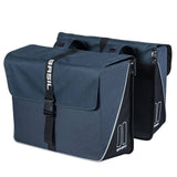 Basil Forte double bicycle bag, water -repellent, navy blue black, 35l