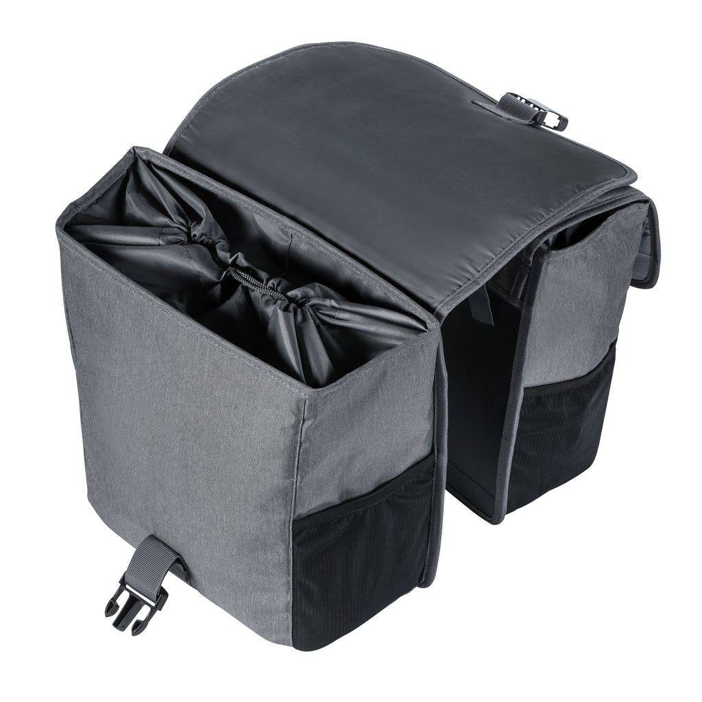 Basil GO Bag de bicicleta doble gris 32L