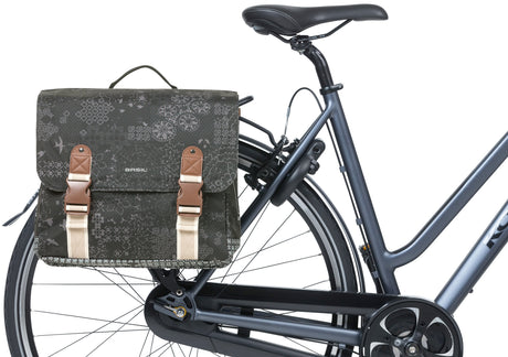 Basil Bohème Double Bicycle Bag Green 35L