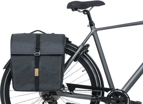 Basil Urban Dry Double Mik Bicycle Sass 50l Gray Melee Waterproof