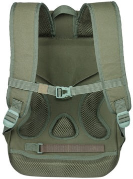 Basil Flex bicycle backpack green, high-quality polyester, quilted shoulder straps, hook-on system