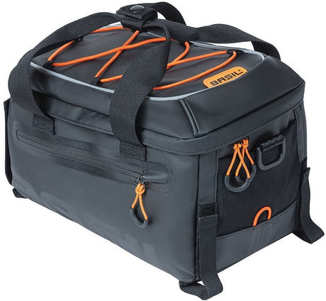 Basil Miles Luggage Throwert Bag Sporty Bicycle Bag For Men and Women Black Orange Waterproof 7 Liter