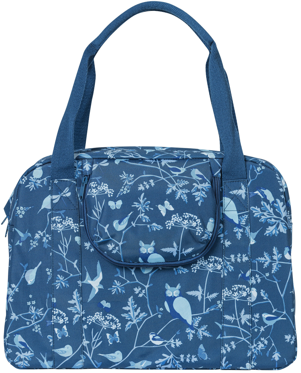 Basil Wanderlust transporte tout le sac Bleu Blee Bicyle Sac à main avec eau imprimée d'oiseaux - Retoting 18L