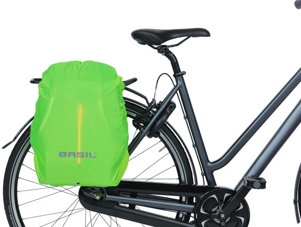 Basil B -Safe -pendler Nordlicht - Compact Bicycle -rygsæk til elektrisk cykel - 13L - Sort