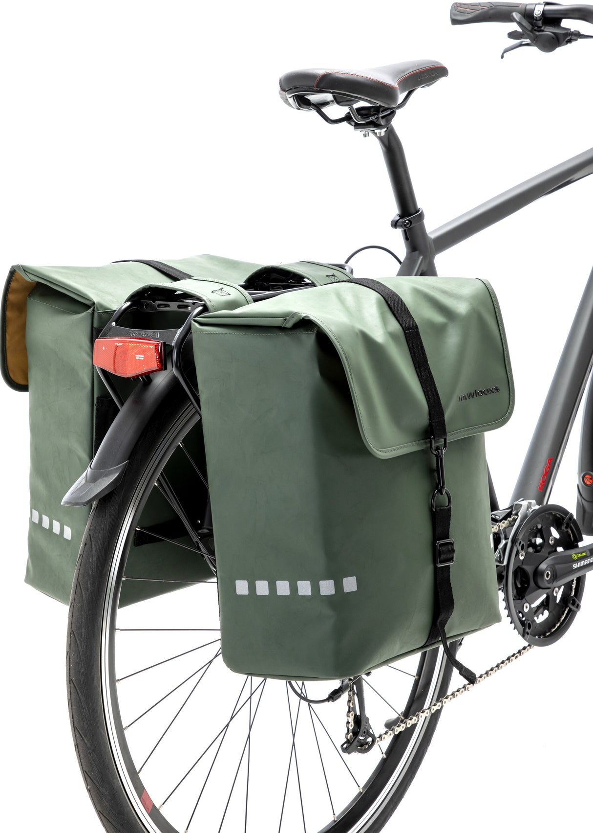 Bicycle bag Odense - Tough, spacious double backpack for electric bicycles - Green