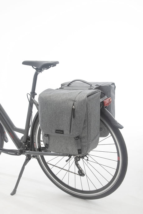 New Nova Double double bicycle bag, gray, water -repellent