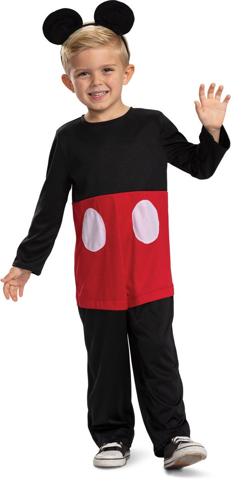 Déguisement disney - préscolaire cg mickey friends, costume de mickey classique, taille xs (3t-4t ans), garçon