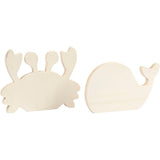 Creativ Company Wooden Marine Animals Krab and Whale, 2e.