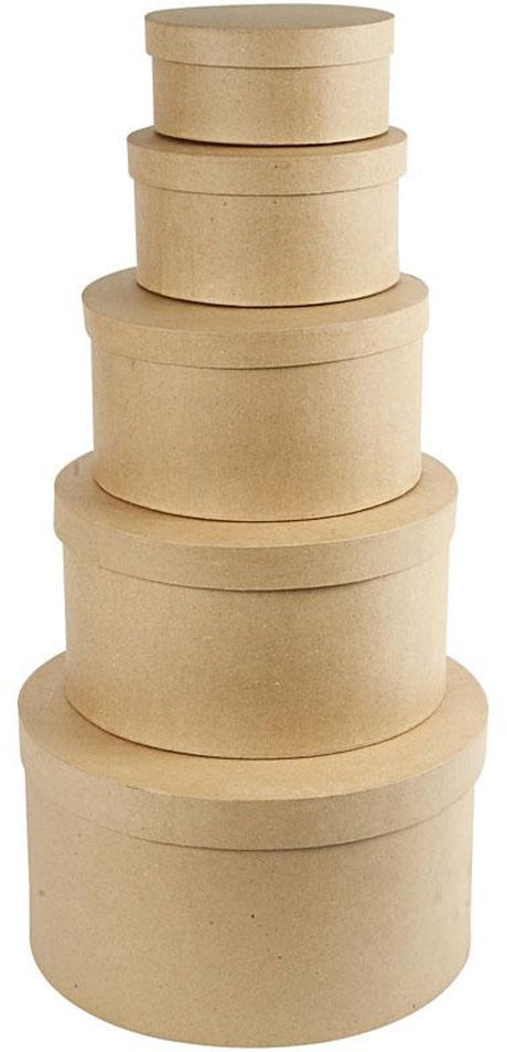 Société créative https : www.ccobby.nl round-hat-boxes-h-8-10-13-15-19-cm-d-16-5-18-5-24-28-5-35-5-cm-5-piece-1-set