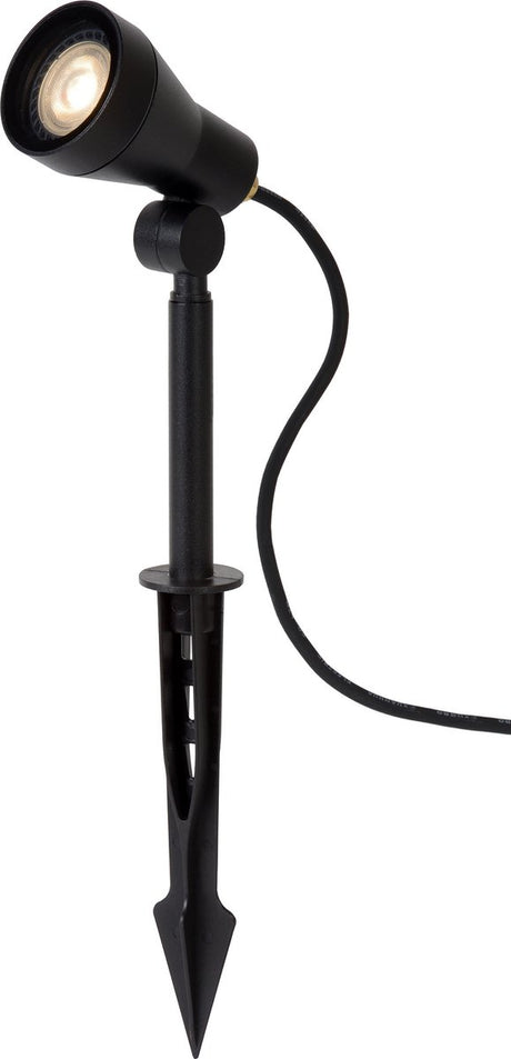 Lucide Spike - spot de jardin - ø 6,5 cm - led dimmable - gu10 - 1x5w 3000k - ip54 - noir