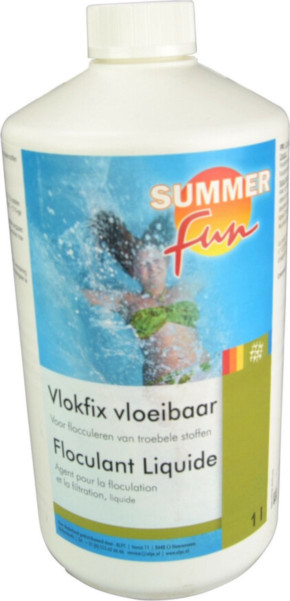 Summer fun vlokfix vloeibaar - vlokmiddel voor kristalhelder zwembadwater - 1 liter