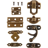 Mini ferrures Creativ company, dimensions 16x19-19x29,5 mm, or antique, 15 jeux 1 boîte