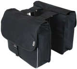 Kant dobbelt cykelpose grundlæggende shopper 26 liter 33 x 36 x 12 cm (2x) sort