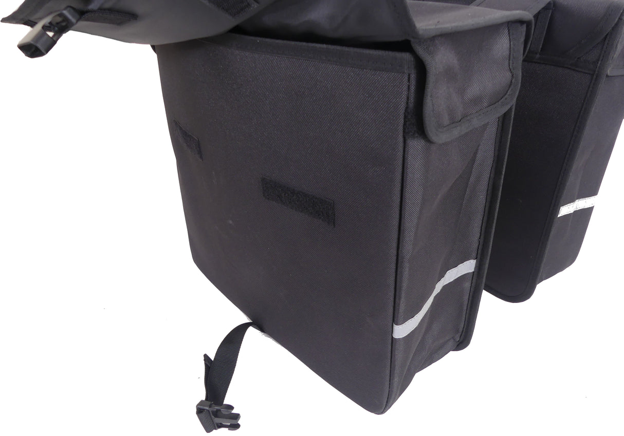 Edge Sacoche de vélo double Luxury Shopper 40 litres 38 x 40 x 14cm (2x) noir