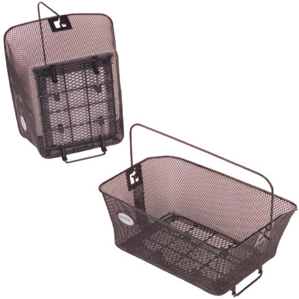 Basil Como bicycle basket on the back black