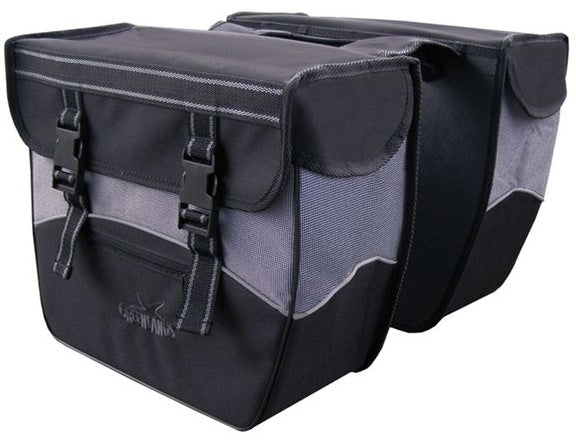 Bolsa de Groenlandia doble blanco y negro. Dimensiones 35x31x14cm. Contenido total 34L