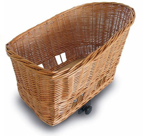 Panier de vélos pour chien pasja basil - grand panier arrière de 50 cm - naturel