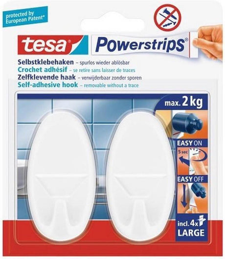 Tesa crochet l ovale blanc