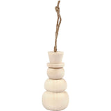 Snowman de pendentif en bois