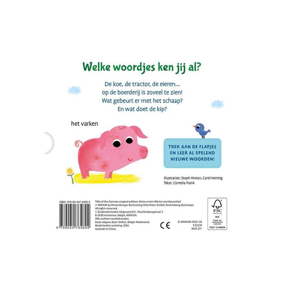Livre cartonné Deltas mes premiers mots - à la ferme (1-3 ans)
