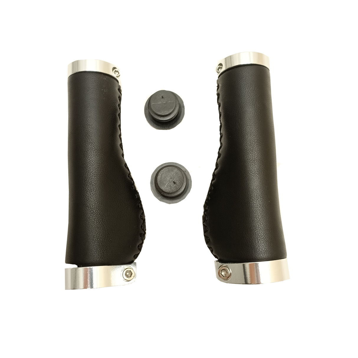 Falkx Black Stitch Comfort Handles en cuir noir