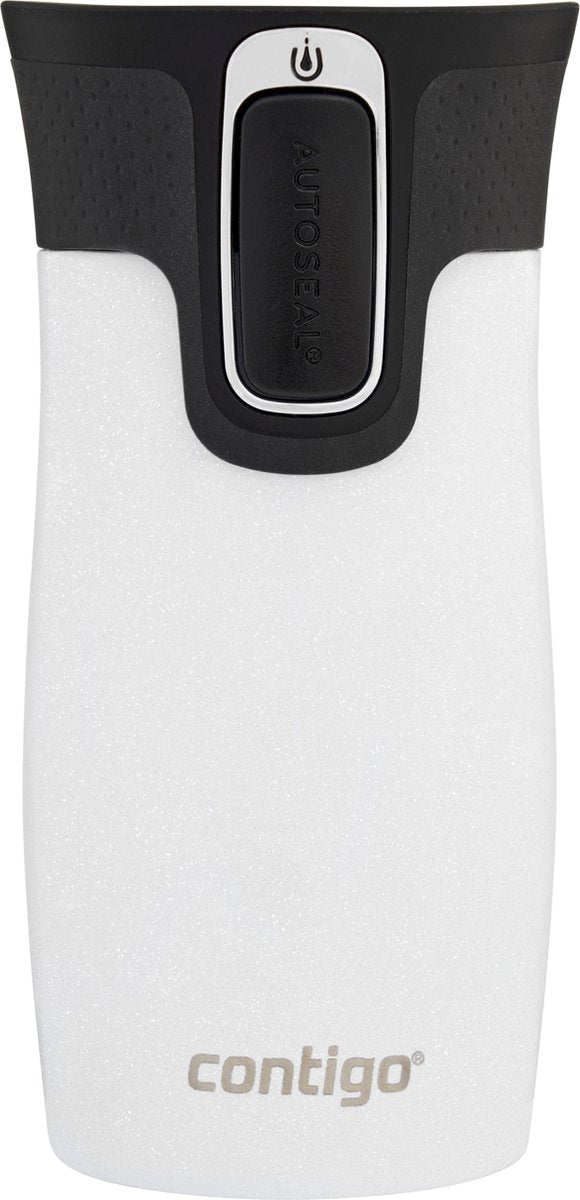 Contigo west loop mini tasse thermos à fermeture automatique - sel - tasse isolée en acier inoxydable - tasse à café à emporter, sans BPA, tasse étanche à emporter avec couvercle facile à nettoyer, garde au chaud jusqu'à 6 heures, 300 ml
