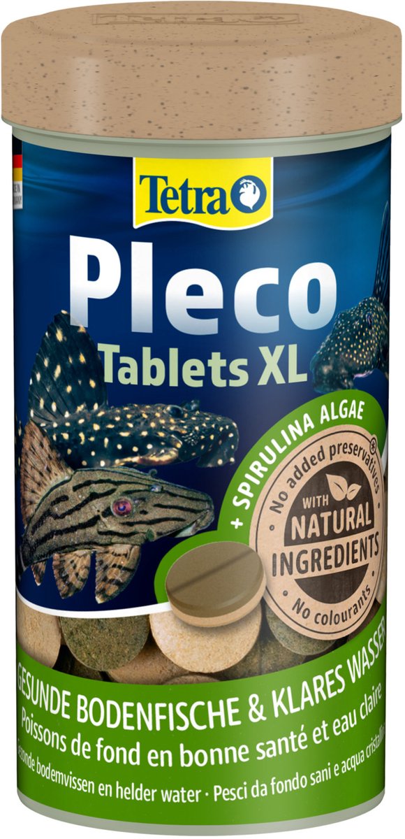 Comprimés Tetra pleco xl - nourriture pour poissons - 113 comprimés