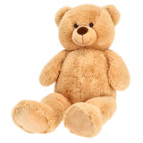Pluchiez peluche ours assis 100 cm marron clair