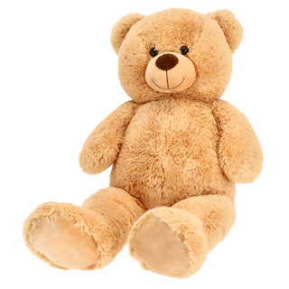 Pluchiez peluche ours assis 100 cm marron clair