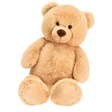 Pluchiez peluche ours assis 100 cm marron clair