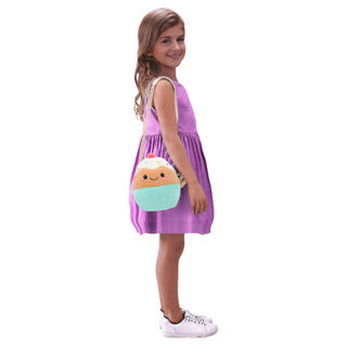 Pluchiez sac à main peluche cupcake arc-en-ciel assorti | 4 pièces