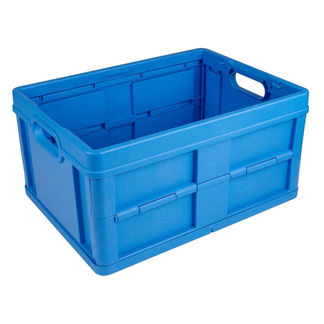 Caisse pliante fermée carrée Sunware 32l bleue
