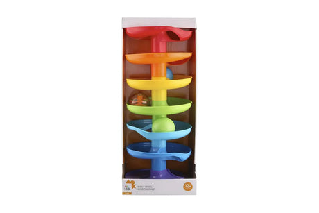 Playgo - rampe arc-en-ciel avec 3 boules colorées