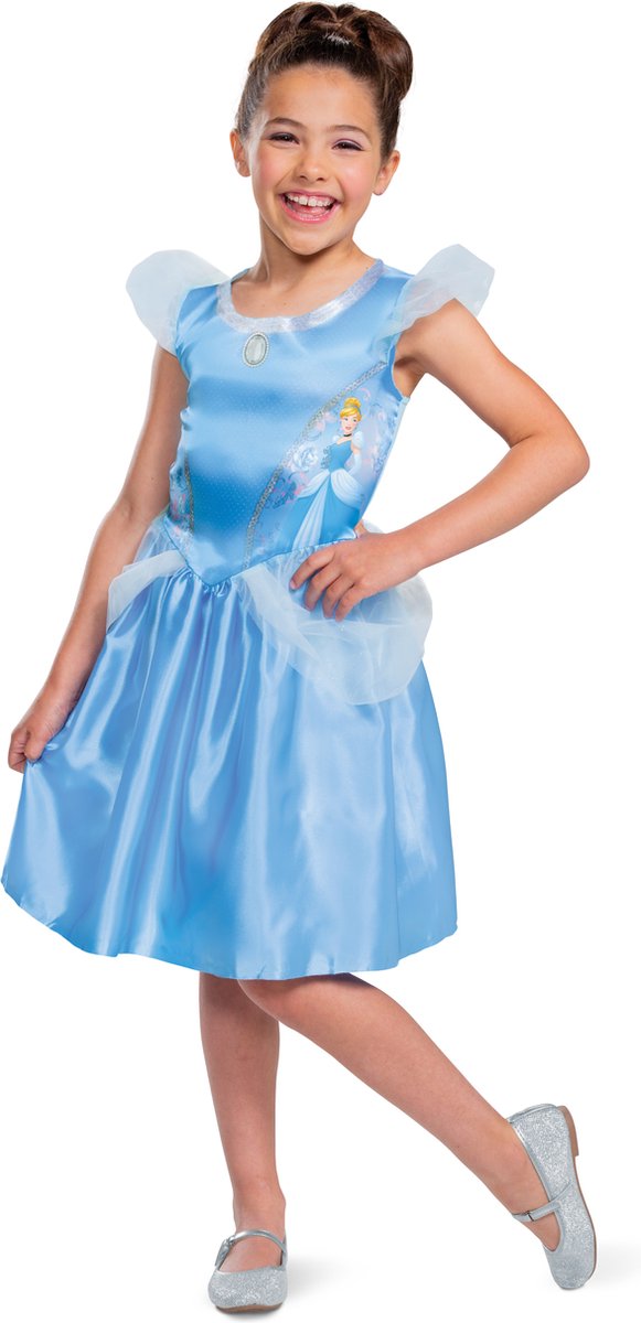 Déguisement princesse disney - cendrillon, cendrillon basic plus, taille m (7-8 ans), filles