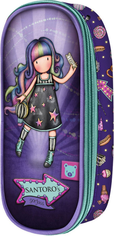 Trousse scolaire Gorjuss up and away violet (10 x 23 x 6 cm)