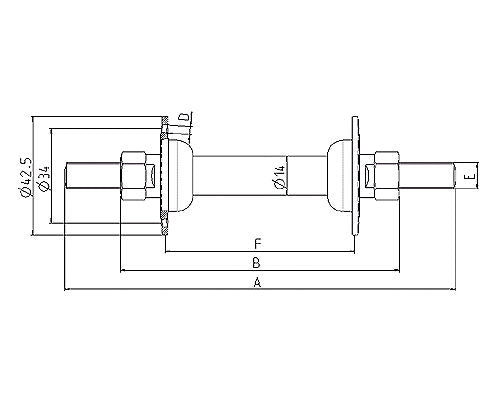 Marwi Fore Hub 412 36 Otwory 100 mm zbudowane -cal szerokość chromowana