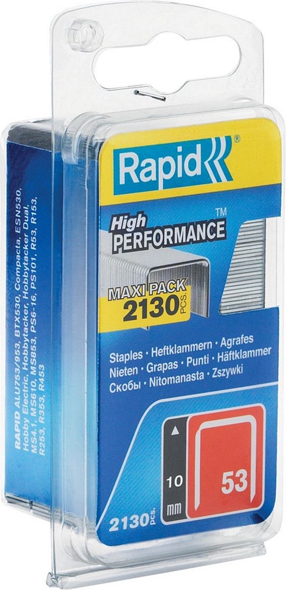 Agrafes rapides 53 10 mm galvanisées 2.130 pcs., boîte