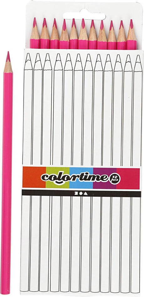 Crayons de couleur triangulaires Creativ company - rose, 12 pcs.