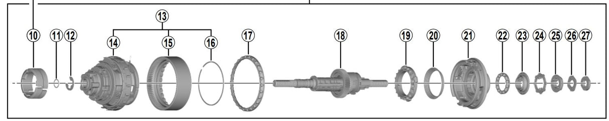 Shimano Binnenwerk Nexus 8 Usuń SG-C6001-8C (oś 184 mm)