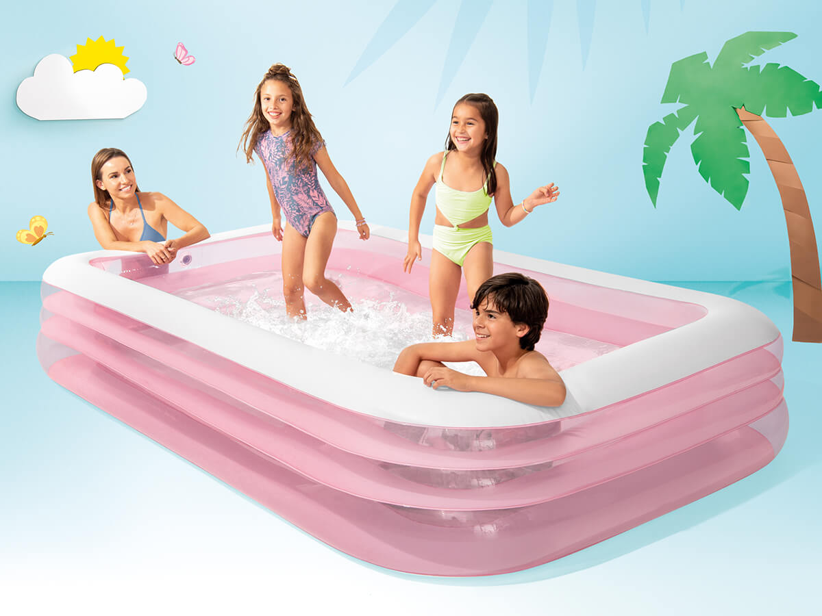 Piscine gonflable piscine familiale - rose