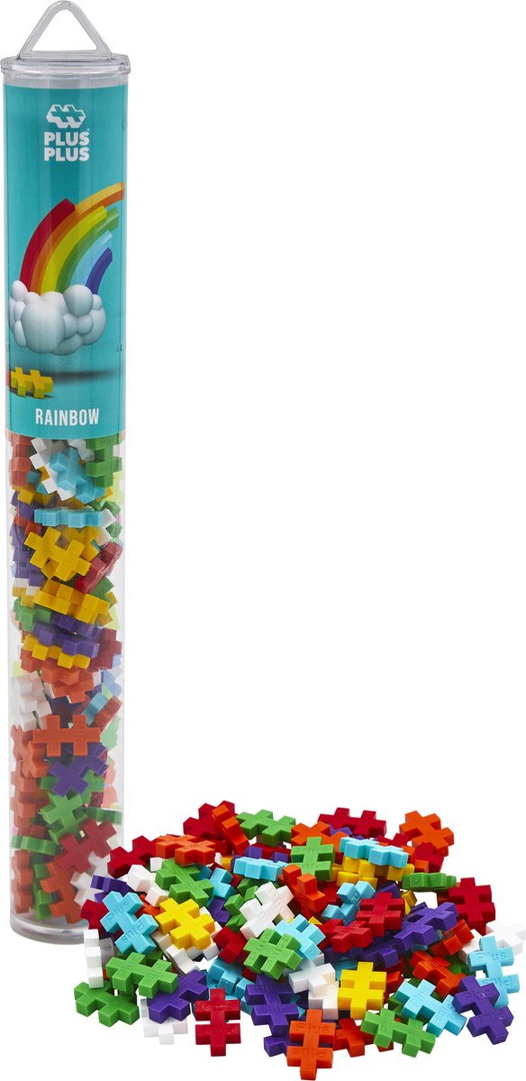 Jeu de construction Plus-Plus Tube Rainbow 100 pièces - 4265 - jouets de construction - jouets de construction - ensemble avec blocs de construction - à partir de 5 ans