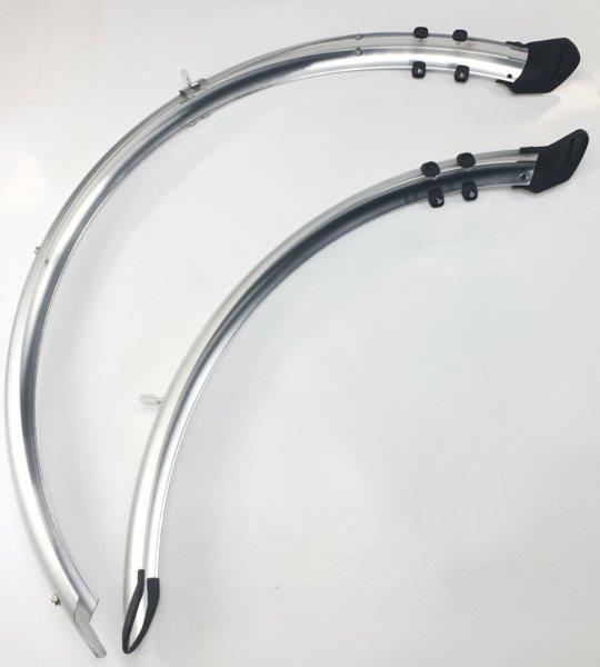 Jeu de garde-boue 28 46mm argent