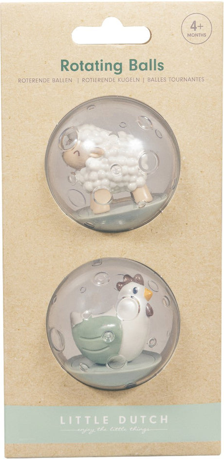 Boules rotatives Little Dutch Farm, lot de 2