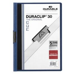 Dossier à clips durable a4, pince coulissante bleue