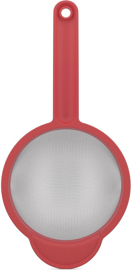 Mepal zeef chef it - 16.7 cm - met handig ophangoog - past in beslagkommen - hittebestendig tot 110°c - vaatwasmachinebestendig - bakspullen - coral