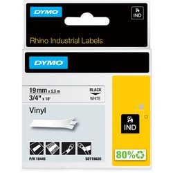Dymo ruban d'étiquettes rhino noir, blanc 19 mm x 5,5 m