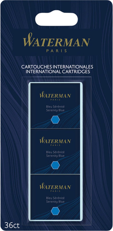 Cartouches d'encre Verseau | format standard | bleu sérénité (pack de 36 pièces)
