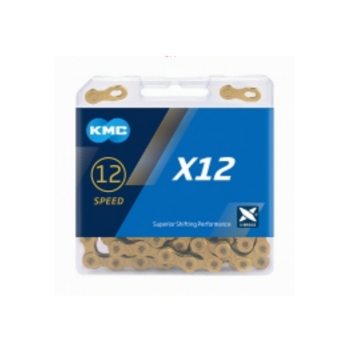 KMC bicycle chain X12 Ti-N Gold 126 Schakels