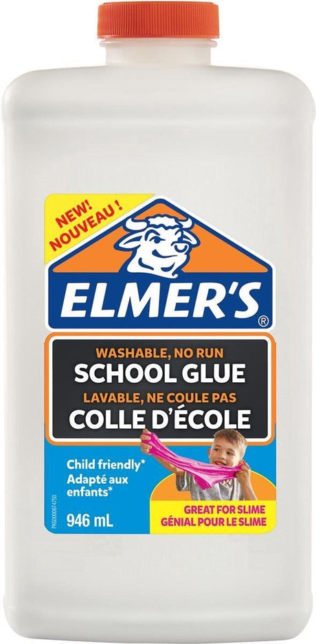 Colle PVA blanche d'Elmer's | 946 ml | lavable et adapté aux enfants | idéal pour faire du slime et du bricolage