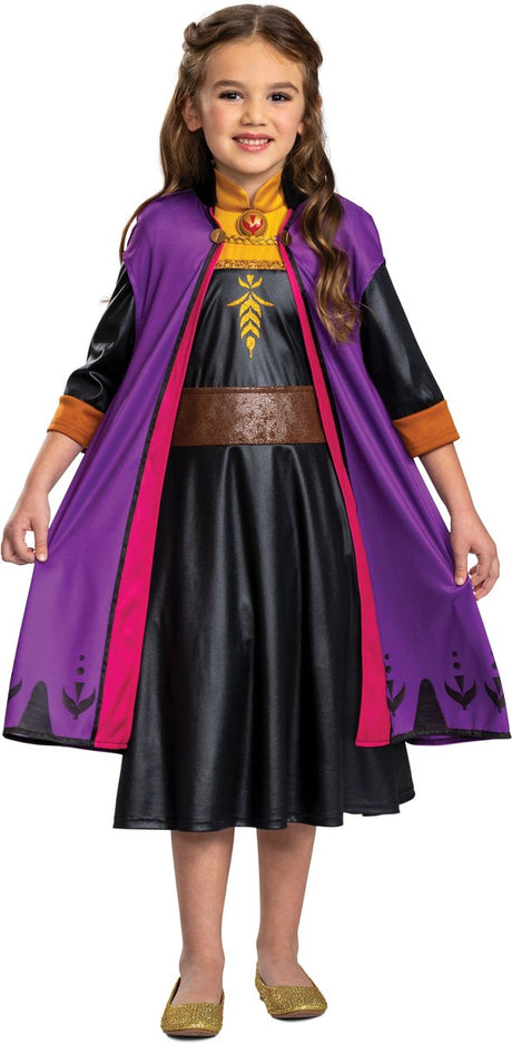 Déguisement Disney - La Reine des Neiges 2, Anna sur la route classique, taille s (5 - 6 ans), filles
